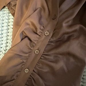 H&M Cinched Button brown dress